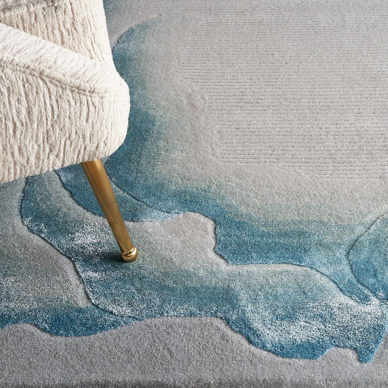 Nourison Prismatic Sea Mist Blue Rug