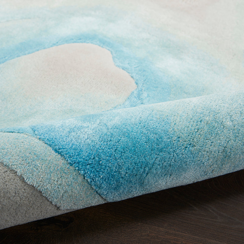 Nourison Prismatic Sea Mist Blue Rug