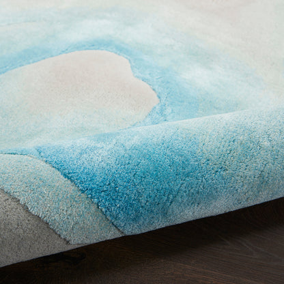 Nourison Prismatic Sea Mist Blue Rug
