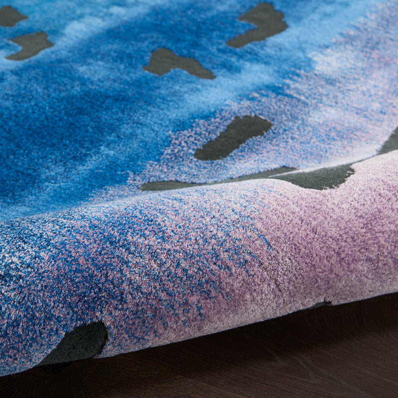 Nourison Prismatic Sunset Statement Rug - Black/Multicolour