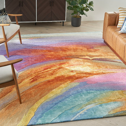 Nourison Prismatic Sunset Horizon Rug - Multicolour