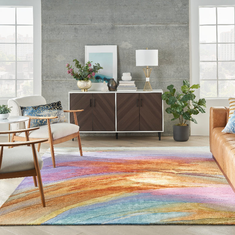 Nourison Prismatic Sunset Horizon Rug - Multicolour