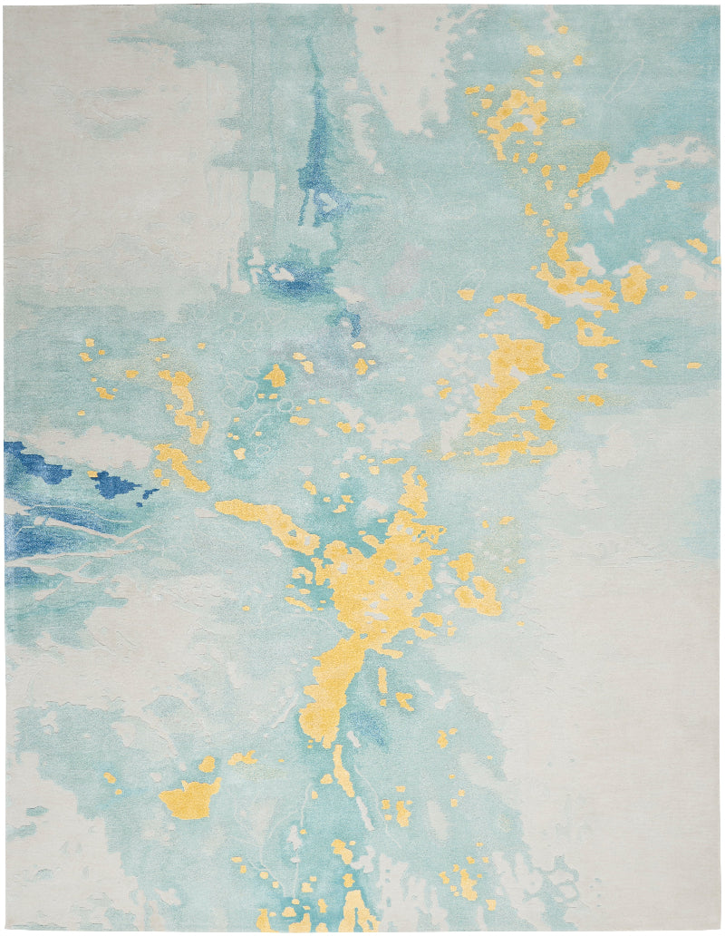 Nourison - Nourison Prismatic Seafoam Gold Rug