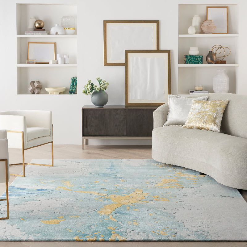 Nourison - Nourison Prismatic Seafoam Gold Rug