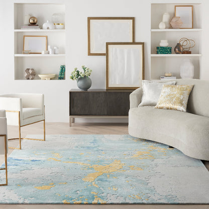 Nourison - Nourison Prismatic Seafoam Gold Rug