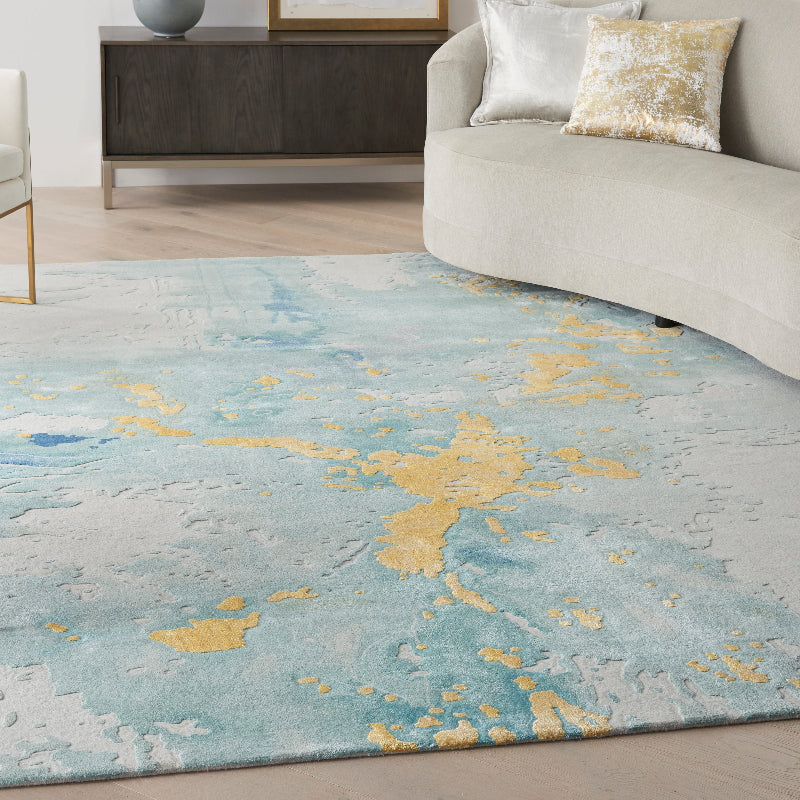 Nourison - Nourison Prismatic Seafoam Gold Rug