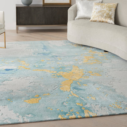 Nourison - Nourison Prismatic Seafoam Gold Rug