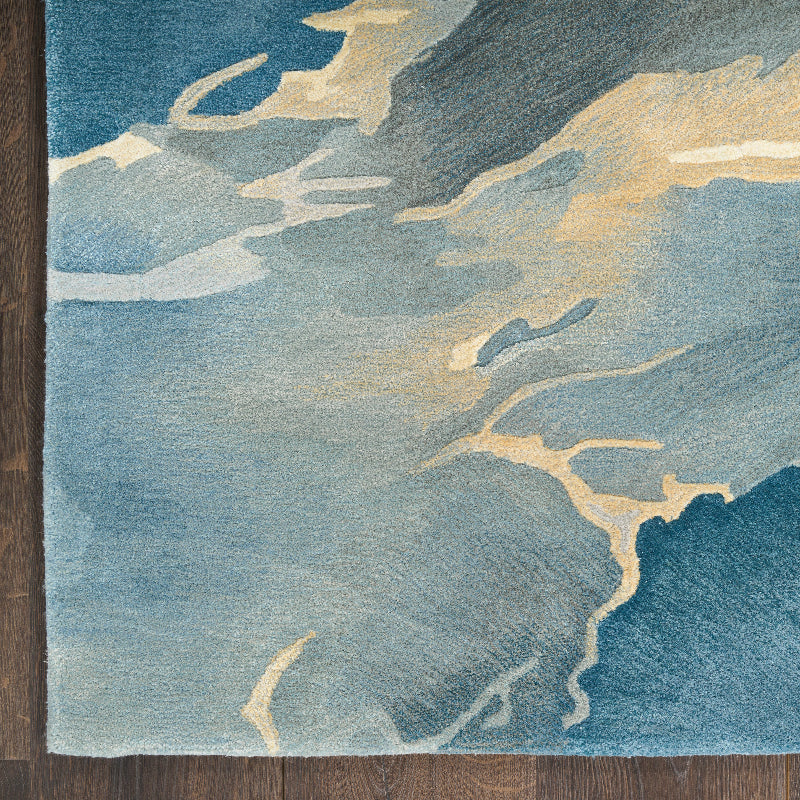 Nourison Prismatic Storm Sky Rug - Blue Multicolour