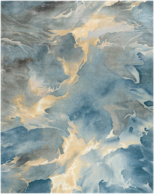 Nourison Prismatic Storm Sky Rug - Blue Multicolour