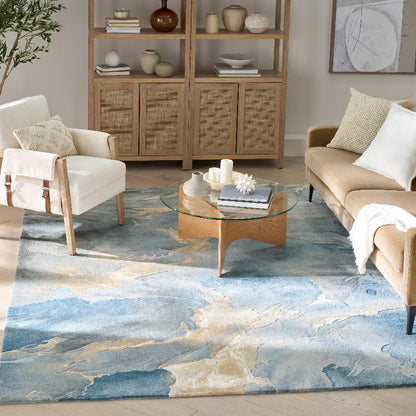 Nourison Prismatic Storm Sky Rug - Blue Multicolour