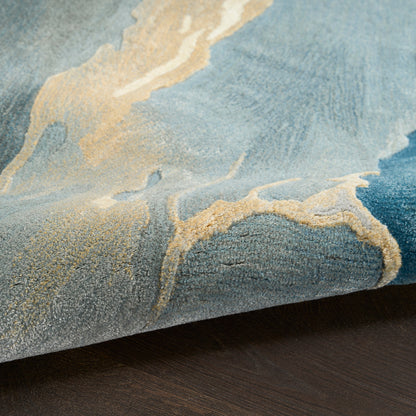 Nourison Prismatic Storm Sky Rug - Blue Multicolour
