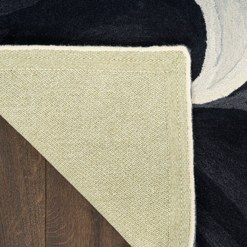 Nourison Prismatic Midnight Flow Rug- Ivory & Black
