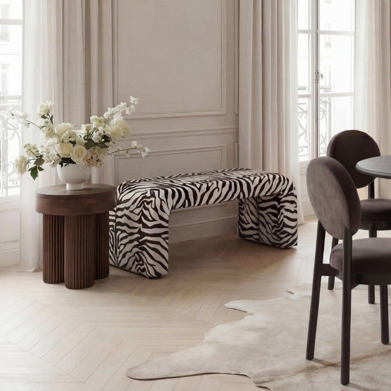Oti Rosa Zebra Bench