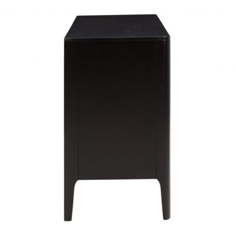 Black side of sideboard on a white background