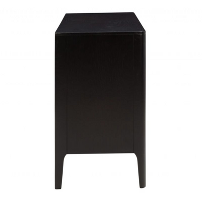 Black side of sideboard on a white background