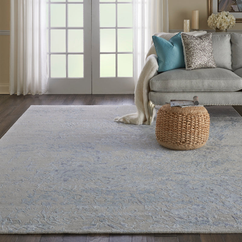 Nourison Silk Shadows Tonal Rug - Grey Blue