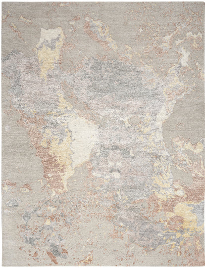 Nourison Silk Shadows Impression Rug - Silver