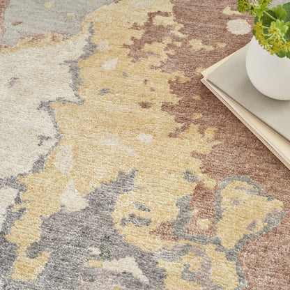 Nourison Silk Shadows Impression Rug - Silver