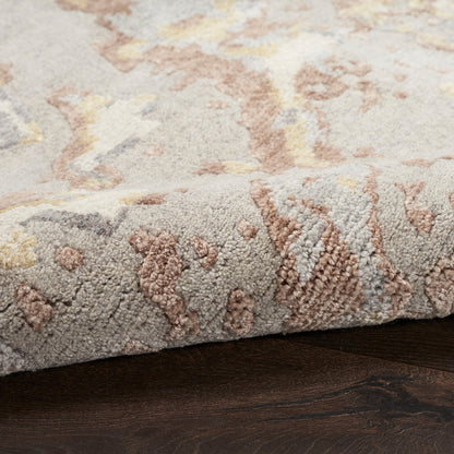 Nourison Silk Shadows Impression Rug - Silver