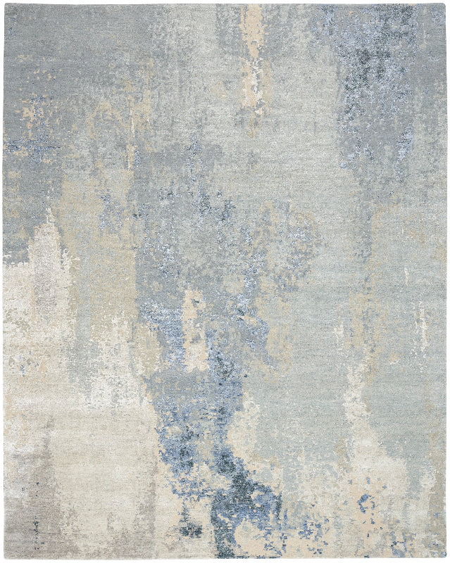 Nourison Silk Shadows Tonal Rug - Blue Sky