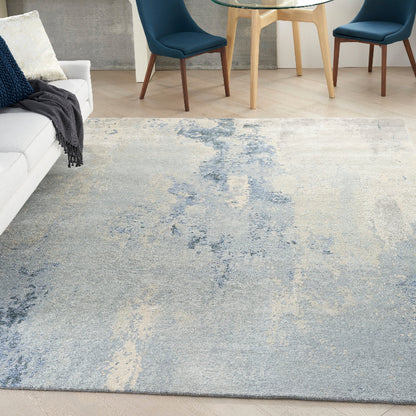 Nourison Silk Shadows Tonal Rug - Blue Sky