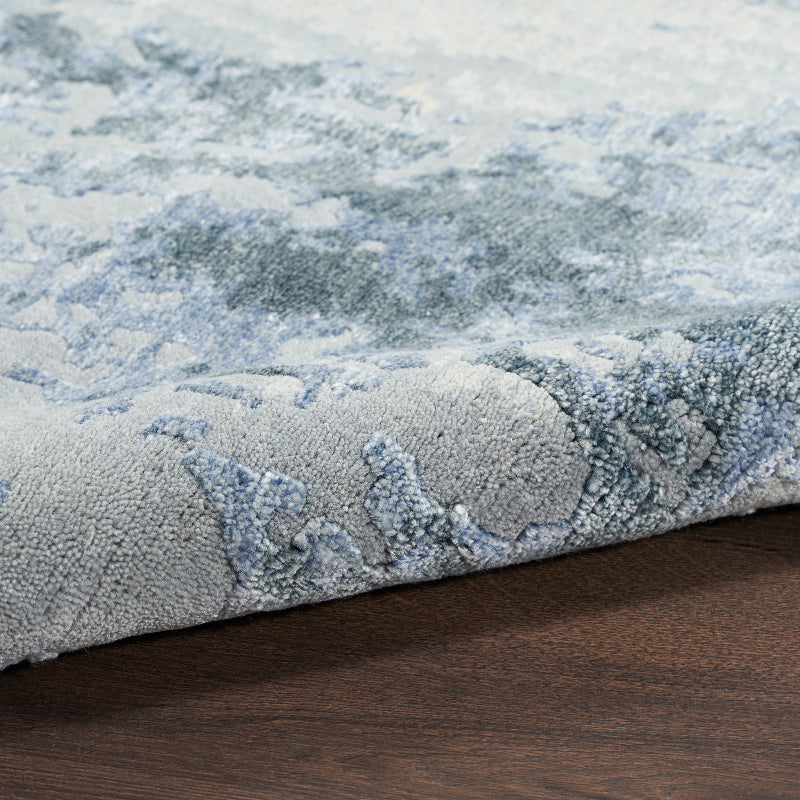 Nourison Silk Shadows Tonal Rug - Blue Sky