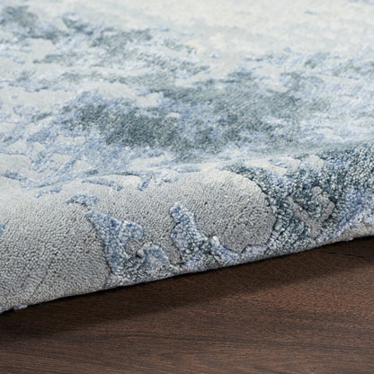 Nourison Silk Shadows Tonal Rug - Blue Sky