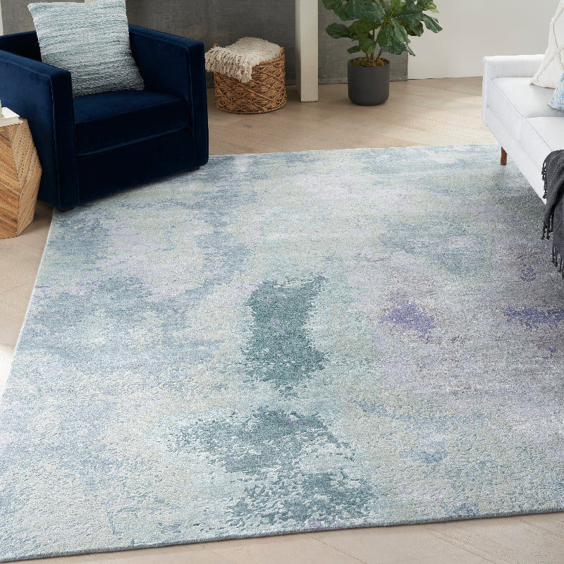 Nourison Silk Shadows Tonal Rug - Blue Green