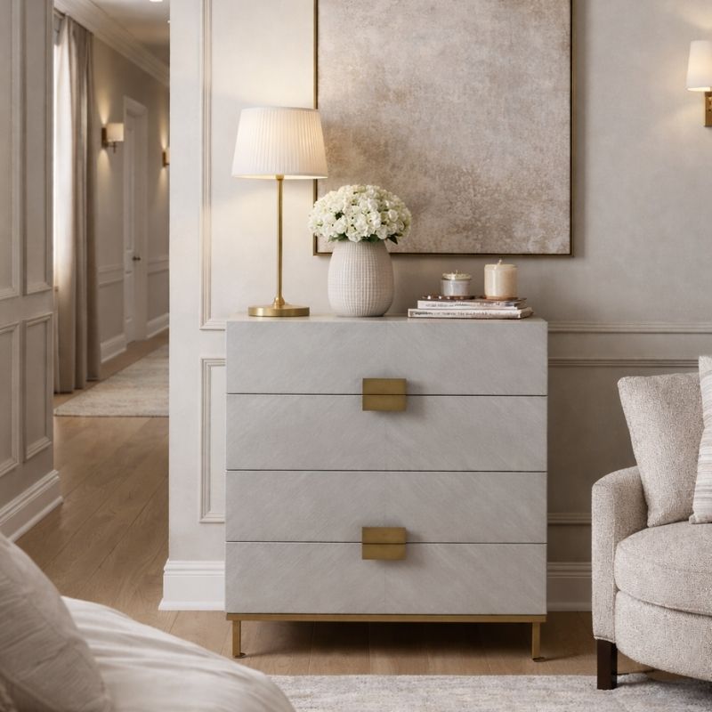 Twenty 10 Designs Lilly Grey Oak 4 Drawer Chest