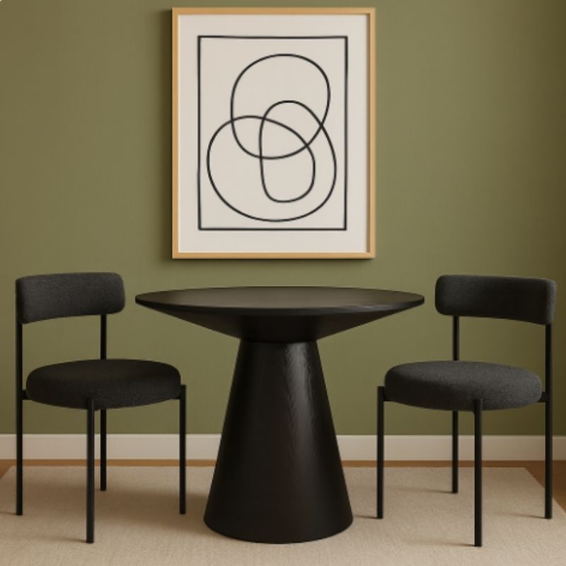 Twenty 10 Designs Flora Dining Chair in Charcoal Boucle