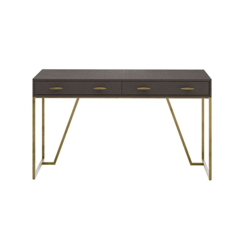 DI Designs Hampton Desk in Brown Shagreen