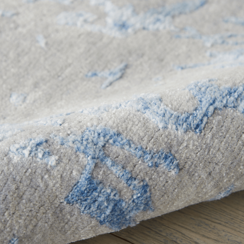 Nourison Silk Shadows Tonal Rug - Grey Blue