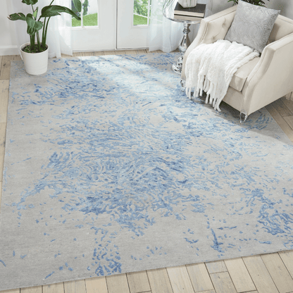 Nourison Silk Shadows Tonal Rug - Grey Blue
