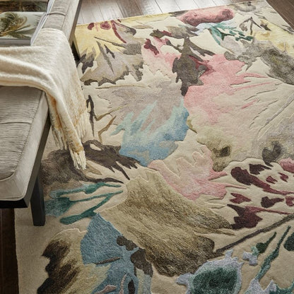 Nourison Prismatic Botanical Statement Rug - Beige/Multicolour