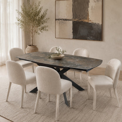 Libra Themsby Extendable Dining Table Smoked Stone