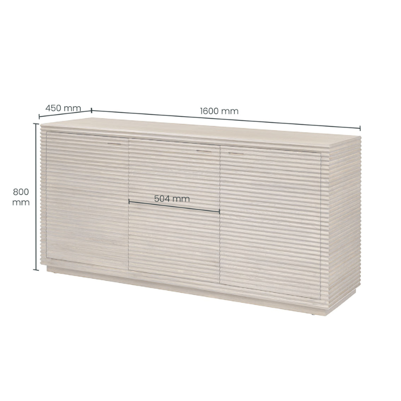 DI Designs Wickham Ribbed Oak Sideboard