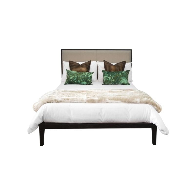 Twenty 10 Design Orchid Beds in Wenge with Beige Fabric