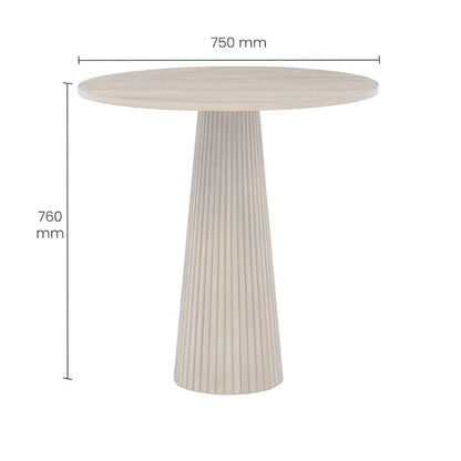 DI Designs Leckford Ribbed Occasional Table in Aged Oak