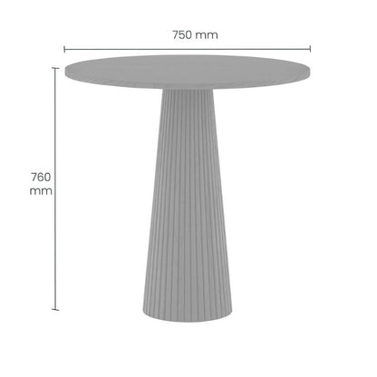 DI Designs Leckford Ribbed Occasional Table in Black Oak