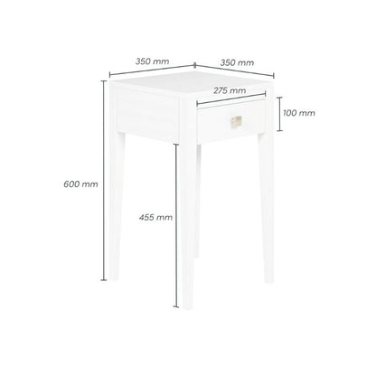 DI Designs Radford Bedside 1 Drawer in White