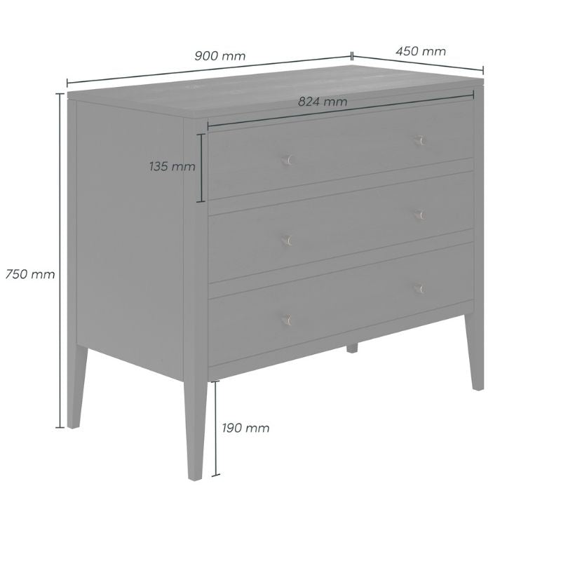 DI Designs Radford Chest of Drawers in Black