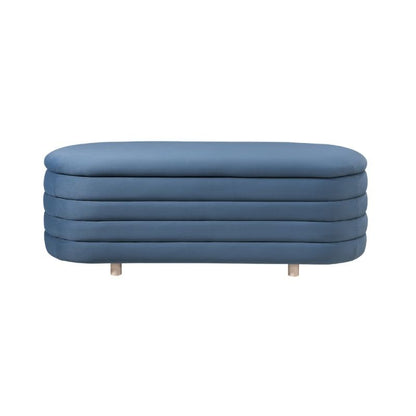 Twenty 10 Design Ripple Ottoman Blue Velvet