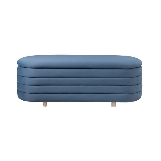 Twenty 10 Design Ripple Ottoman Blue Velvet