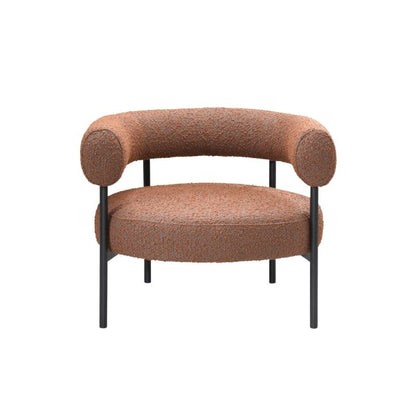 Twenty 10 Designs Eclipse Occasional Chair Burnt Orange & Grey Boucle