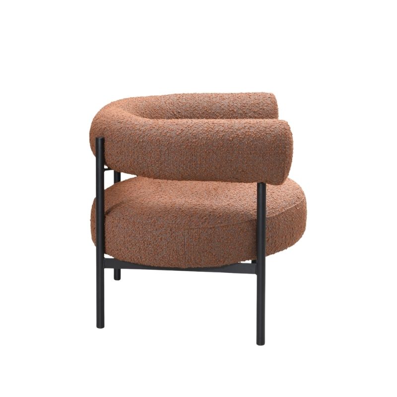 Twenty 10 Designs Eclipse Occasional Chair Burnt Orange & Grey Boucle