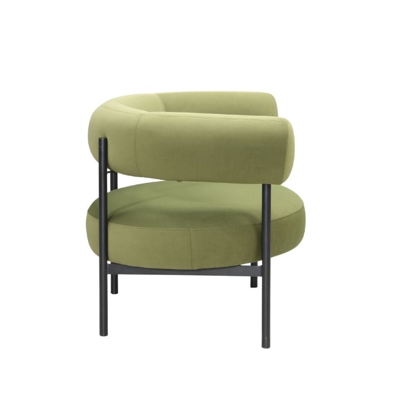 Twenty 10 Designs Eclipse Occasional Chair Olive Green Velvet