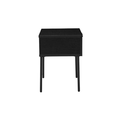 Luna Single Drawer Bedside Black