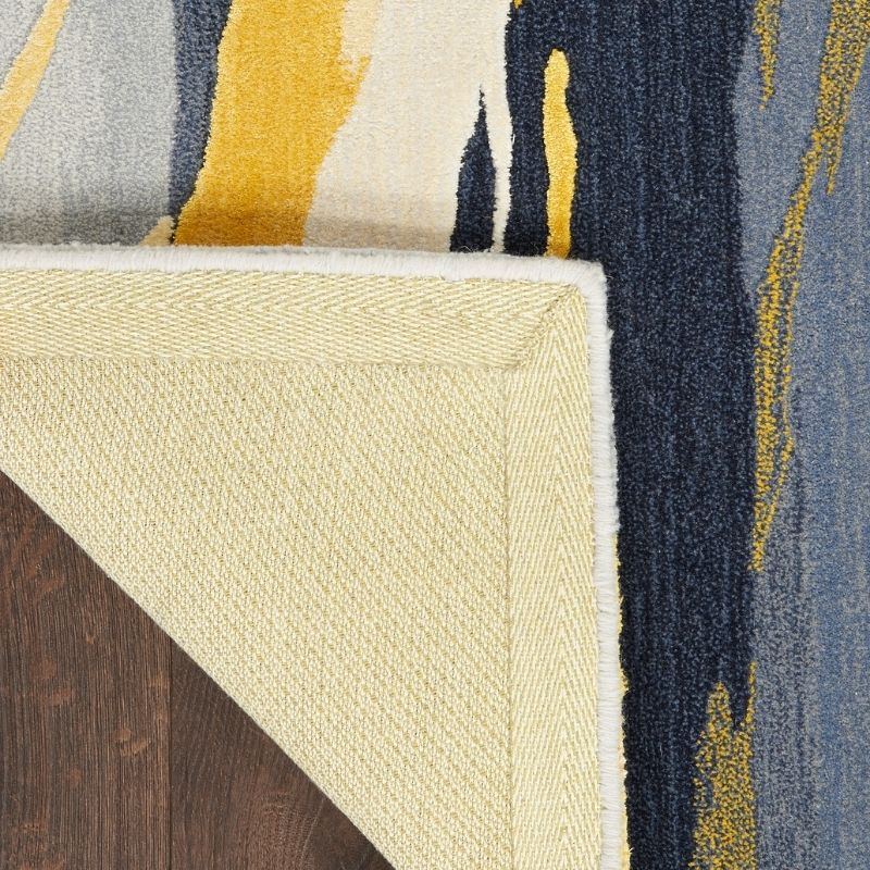 Nourison Prismatic Contemporary Flow Rug - Grey & Gold