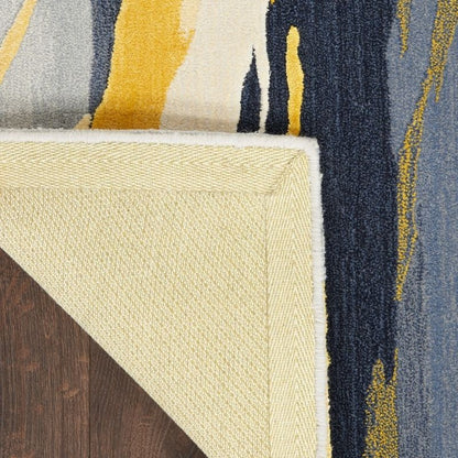 Nourison Prismatic Contemporary Flow Rug - Grey & Gold
