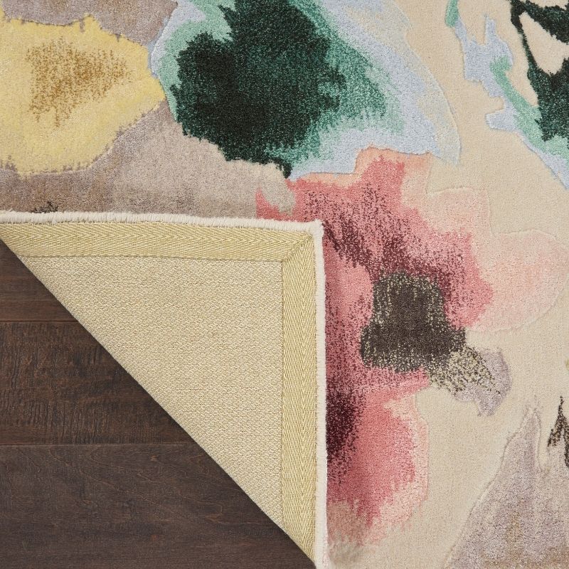 Nourison Prismatic Botanical Statement Rug - Beige/Multicolour
